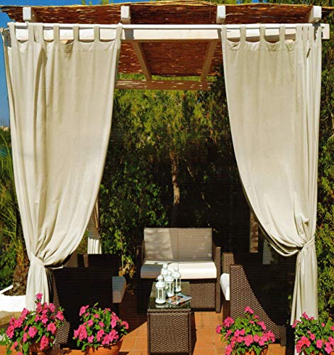Tenda Gazebo per gazebo con Passanti foderate da Esterno con Bretelle non apribili 140x270 cm