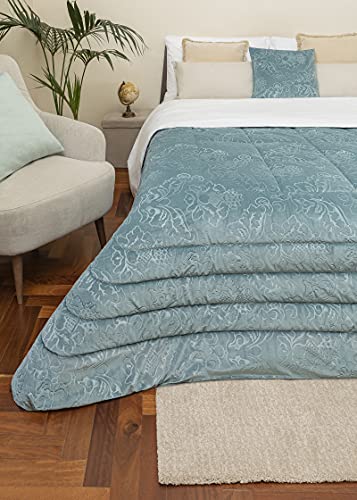 Trapunta 270x270cm Invernale Matrimoniale king-size Velluto jacquard Embossed