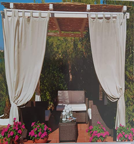 Tenda Gazebo Impermeabile ed Oscurante per Esterno 150x270 colore panna