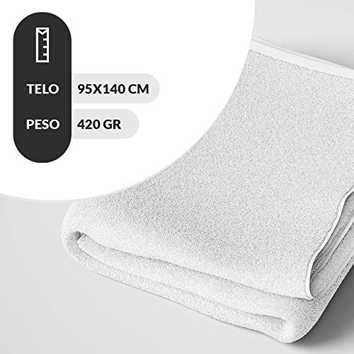 Asciugamano Doccia Grande, 100% Cotone, 420 Grammi, Set Marte