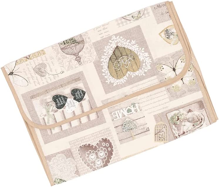 Runner Tavola Shabby Chic Cuore, Centrotavola Soggiorno, Cucina, Salotto, Credenza, Ingresso, 140x40 cm Vari Colori
