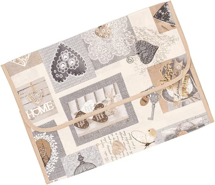 Runner Tavola Shabby Chic Cuore, Centrotavola Soggiorno, Cucina, Salotto, Credenza, Ingresso, 140x40 cm Vari Colori