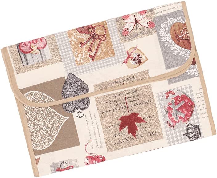 Runner Tavola Shabby Chic Cuore, Centrotavola Soggiorno, Cucina, Salotto, Credenza, Ingresso, 140x40 cm Vari Colori