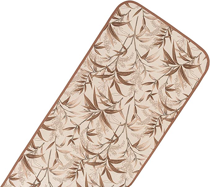 Runner 40x140 marrone e verde per tavoli credenze comodini ingresso linea Shabby Chic Ulivo