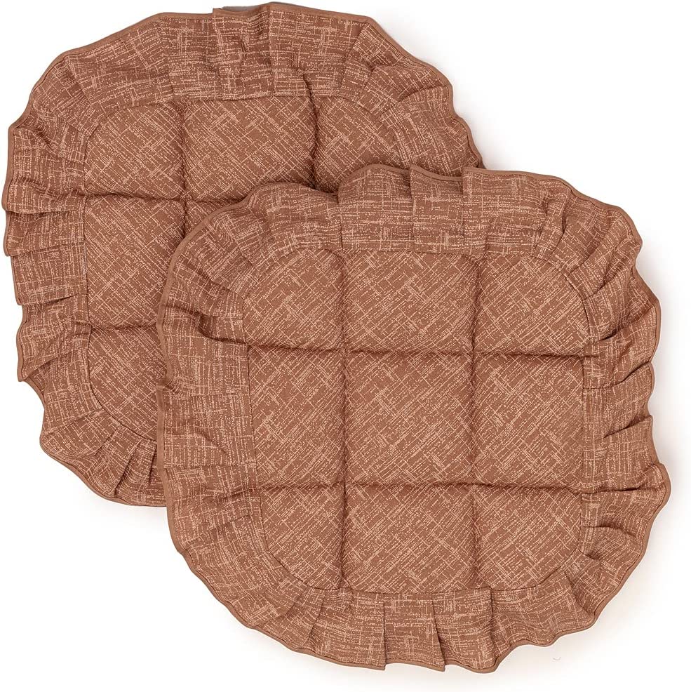 Cuscini Coprisedia Shabby Chic, 40x40 Set da 2 pezzi, Trapuntati, Imbottiti serie Unito