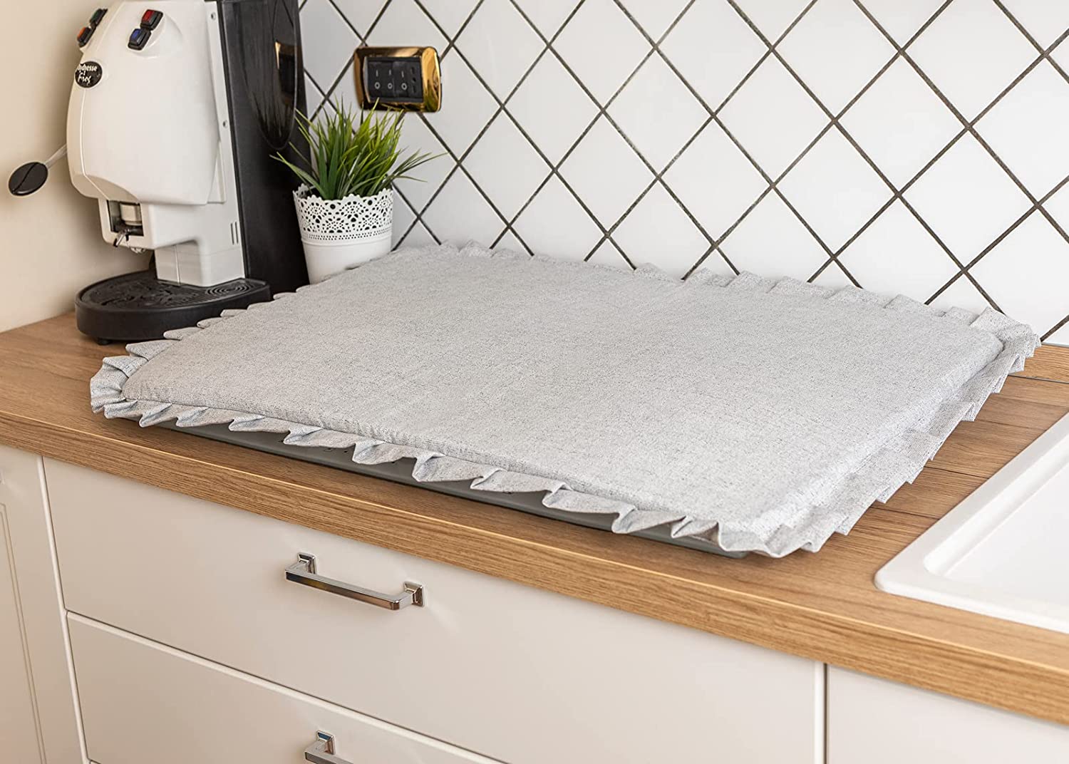 Copriforno e Coprifornello rettangolare Imbottito e Lavabile linea Melange Set 1+1