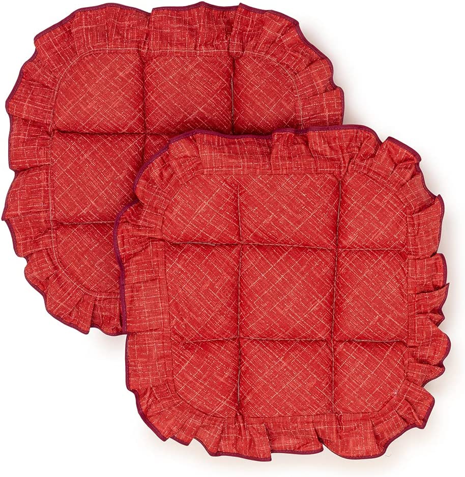 Cuscini Coprisedia Shabby Chic, 40x40 Set da 2 pezzi, Trapuntati, Imbottiti serie Unito