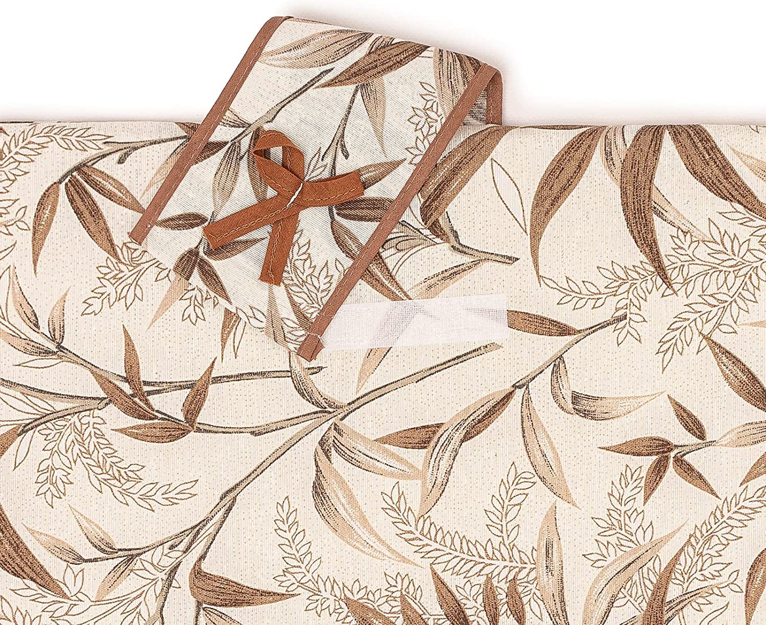 Copriforno 40x55 e Coprifornello 50x75 Imbottito Rettangolare Lavabile Shabby Chic fantasia Ulivo