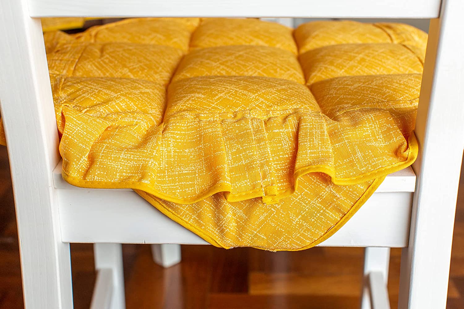 Cuscini Coprisedia Shabby Chic, 40x40 Set da 2 pezzi, Trapuntati, Imbottiti serie Unito