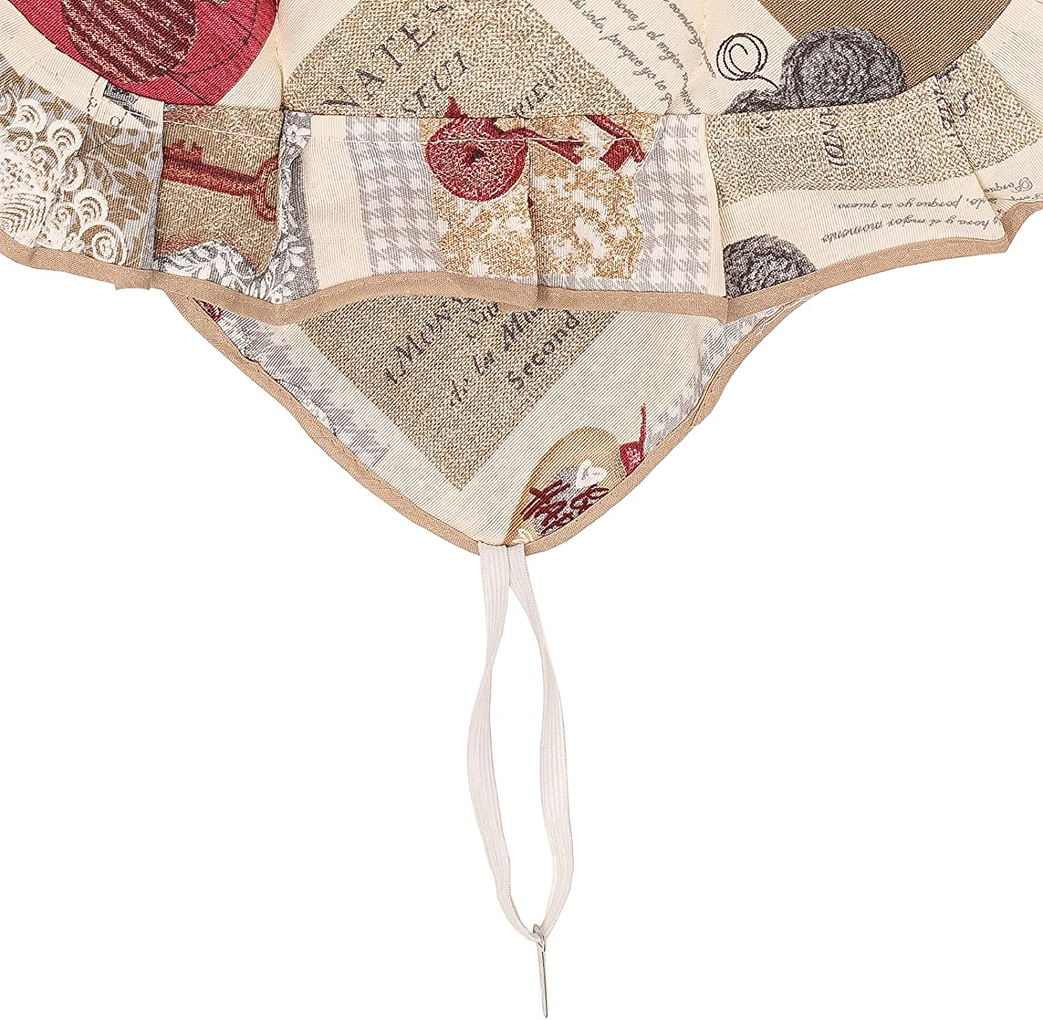 Set Cuscini Coprisedia 2 pezzi 40x40 Trapuntato Imbottito con 4 Alette linea Shabby Chic fantasia Chiave