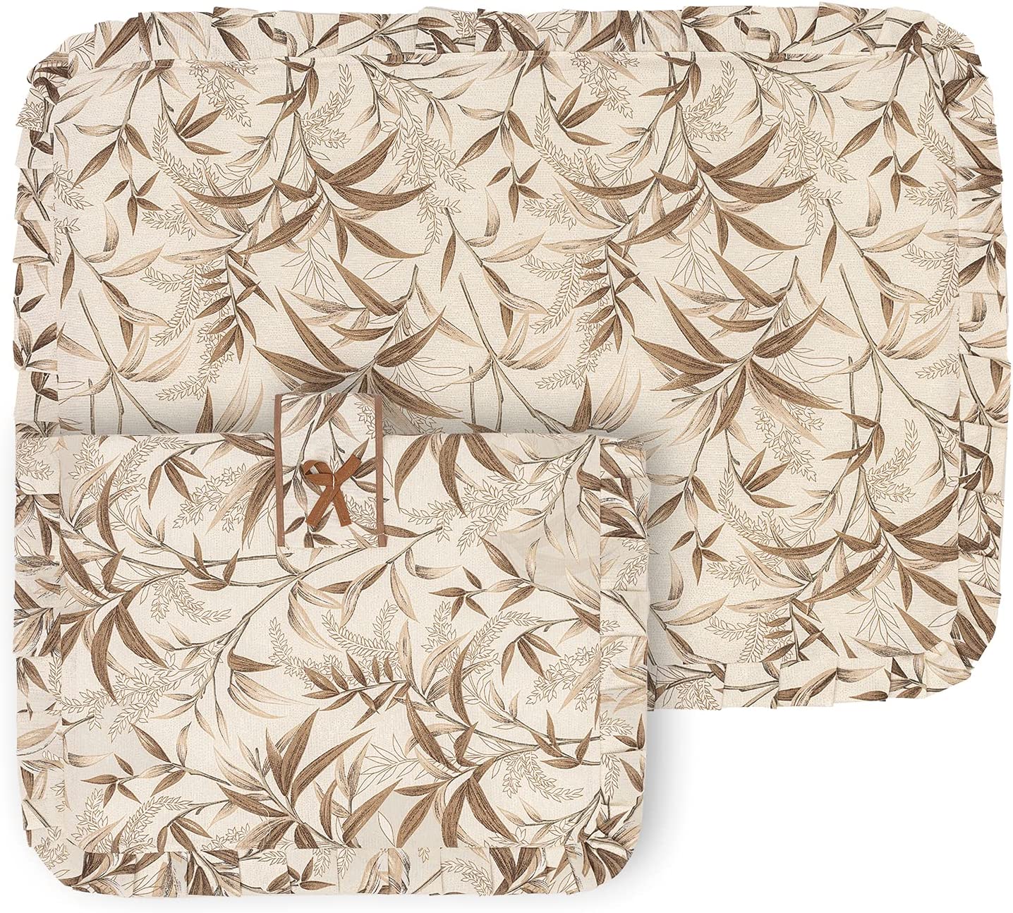 Copriforno 40x55 e Coprifornello 50x75 Imbottito Rettangolare Lavabile Shabby Chic fantasia Ulivo