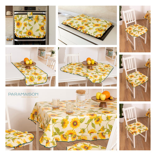 Cuscini Coprisedia 40x40 sfoderabili con Volant Shabby Chic country Imbottito con Laccetti Set da 6 pezzi