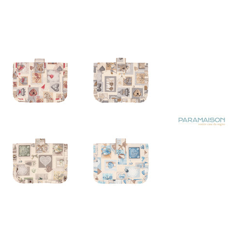 Set Copriforno 40x55 e Coprifornello 50x75 imbottito lavabile Stile Shabby Chic fantasia Chiave