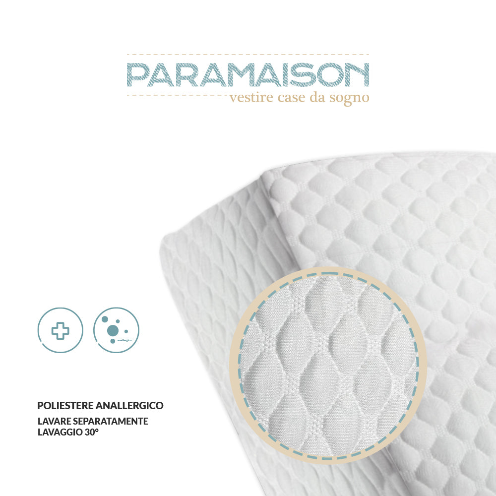 Coprimaterasso Massaggiante Bubble 180x200 h25 antiacaro traspirante matrimoniale Bianco