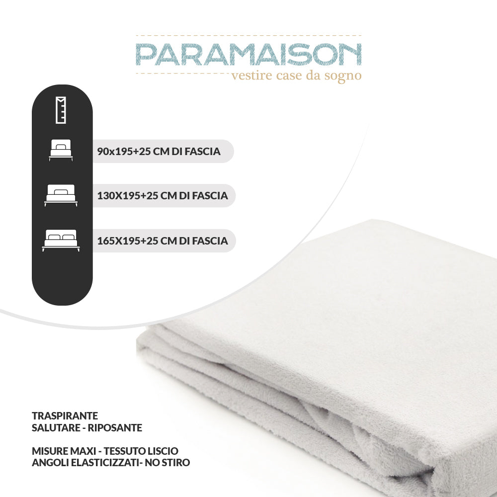 Coprimaterasso Impermeabile Dry matrimoniale 165x195 antiacaro traspirante bianco