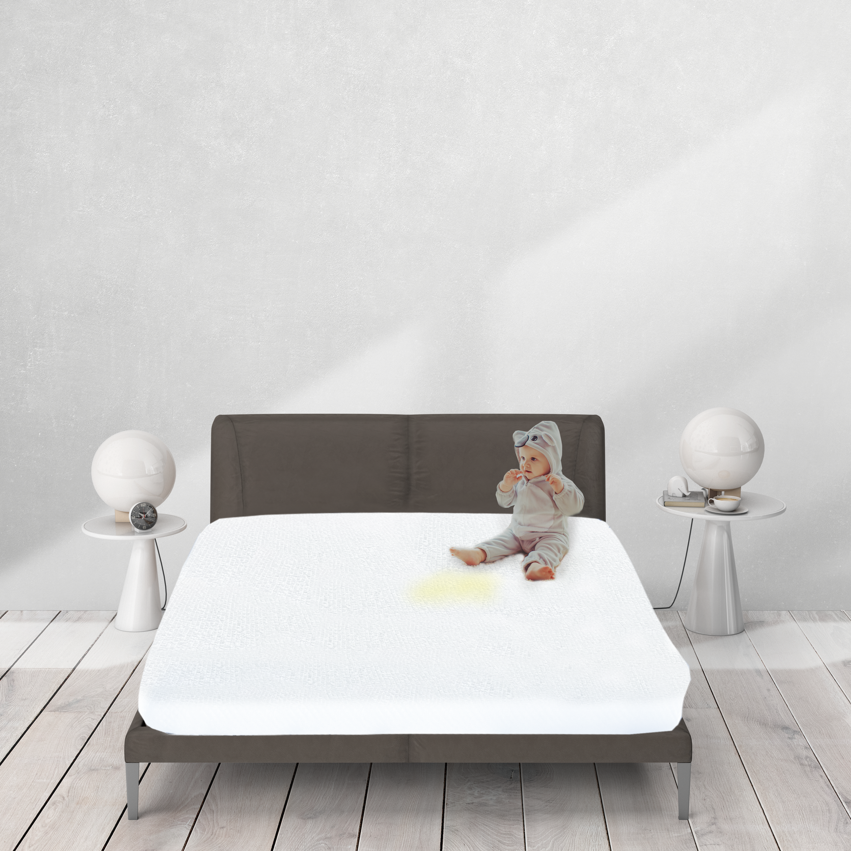 Coprimaterasso Impermeabile Dry matrimoniale 165x195 antiacaro traspirante bianco