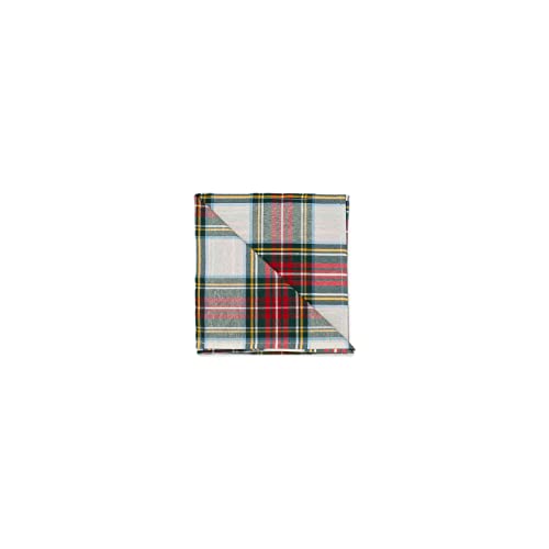 Ramanta Home Tovaglioli In Cotone 45x45 Cm – Set Da 12 Con Bordo A Contrasto, Bianco