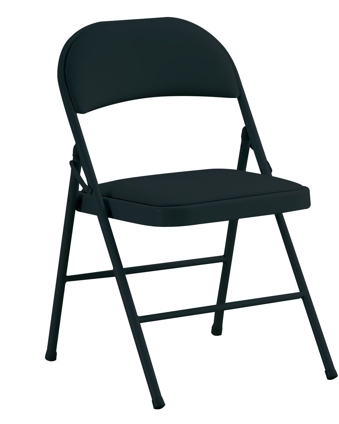 Set da 6 Sedie Pieghevoli Imbottite in PU Nero – Struttura in Metallo Rinforzata, Portata 175 kg, Salvaspazio per Casa, Ufficio, Eventi e Giardino