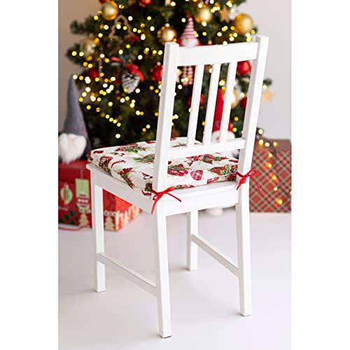 CaliTime 2 Federe Copricuscino Natalizie 40x40 Cm - Tela Morbida Con Renne E Stelle, Chiusura Lampo