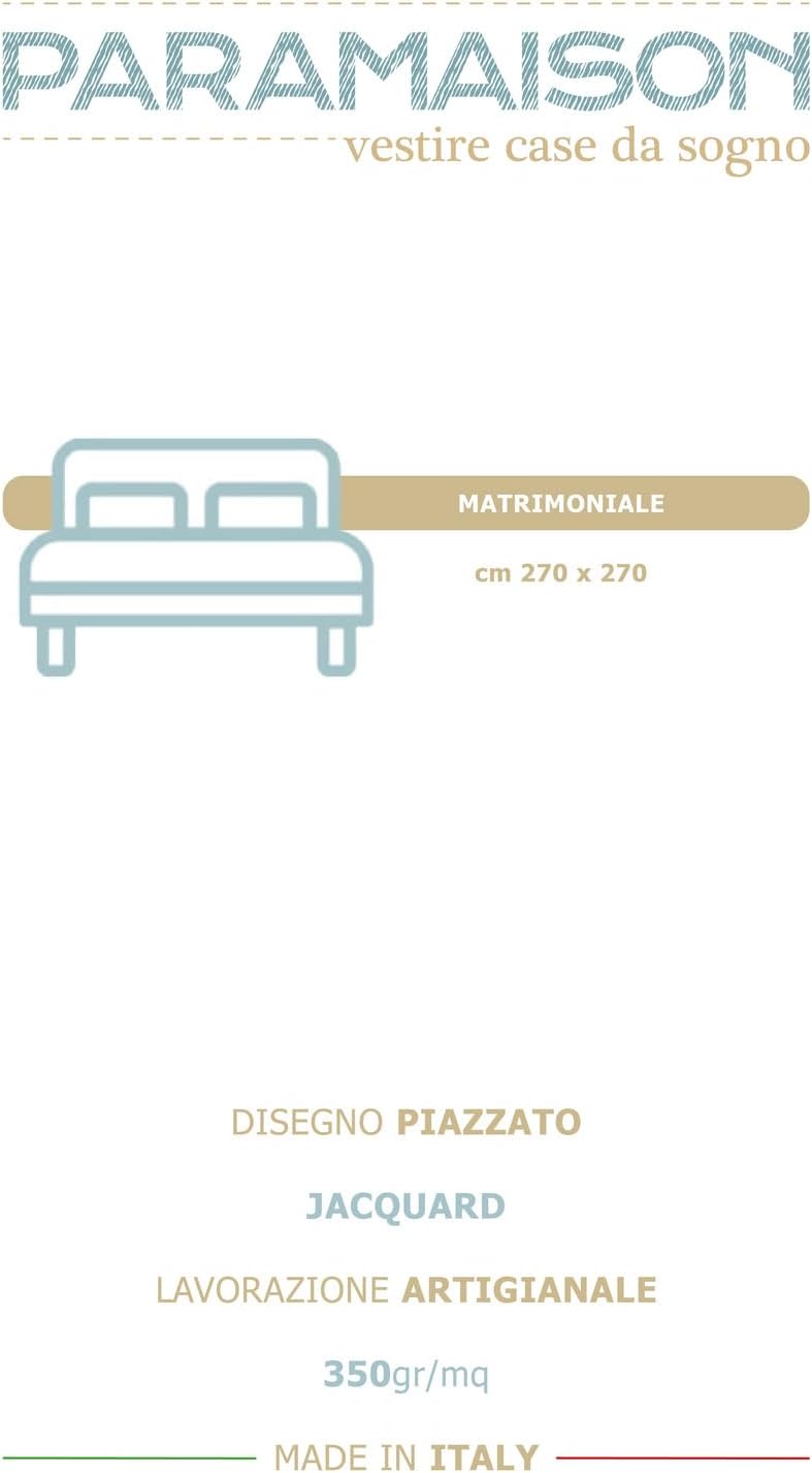 Trapunta Invernale Matrimoniale 270x270 cm in Morbido Velluto – Artigianale, Termoisolante e Traspirante, 350 g/m² Dolomiti