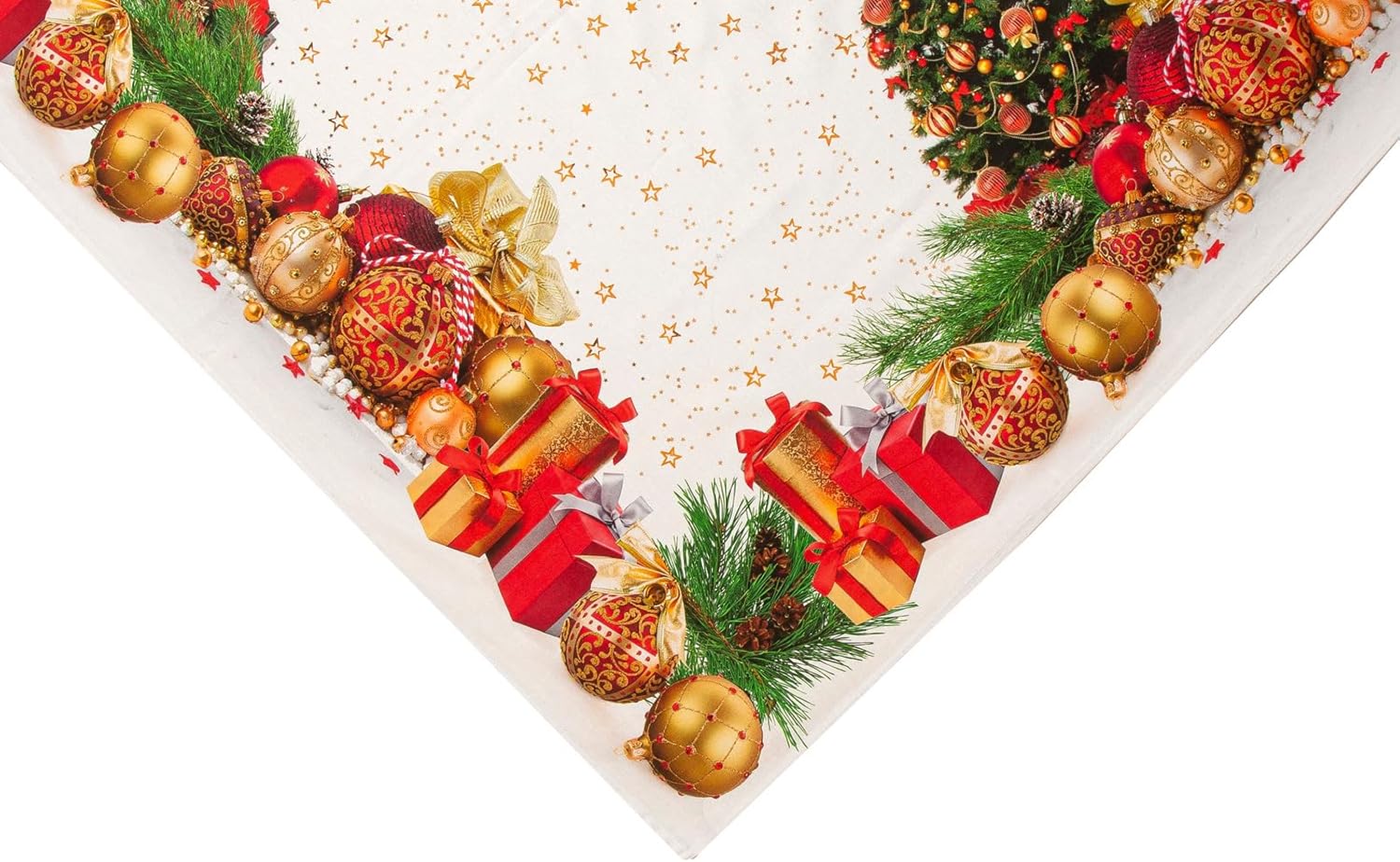 Tovaglia Natalizia Albero di Natale – Rettangolare 100% Cotone – Stampa Digitale – 6/12/18 Posti – Made in Italy