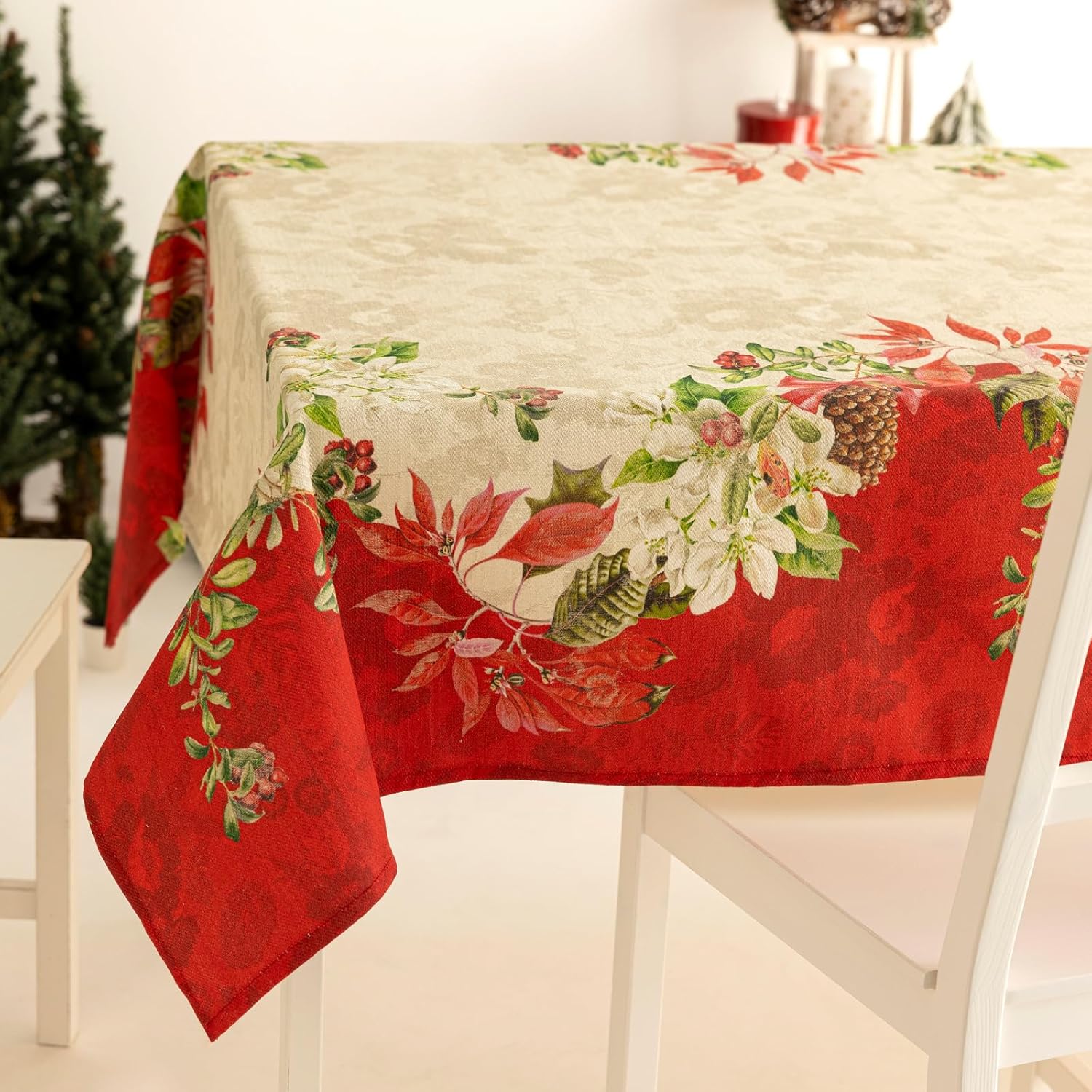 Tovaglia Gobelin Montmartre Posti Rettangolare Jacquard Natalizia Made in Italy Varie misure