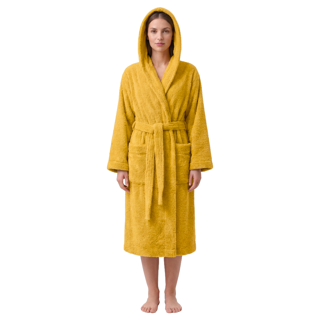 Accappatoio Uomo Donna Marte 100% Cotone Spugna 420 g/m² con Cappuccio Tasche e Cintura Morbido Assorbente Taglie S XXL Vari Colori