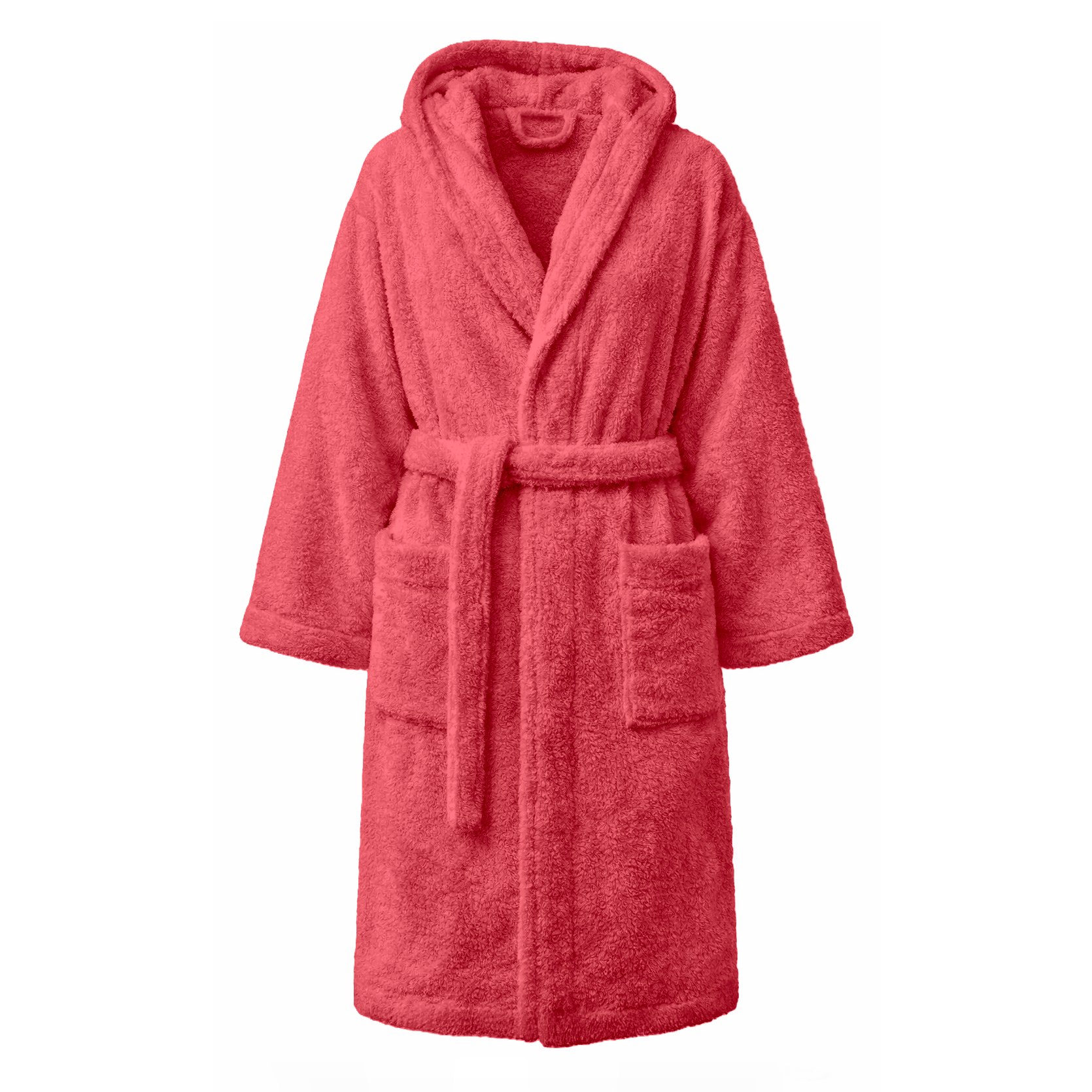 Accappatoio Uomo Donna Marte 100% Cotone Spugna 420 g/m² con Cappuccio Tasche e Cintura Morbido Assorbente Taglie S XXL Vari Colori