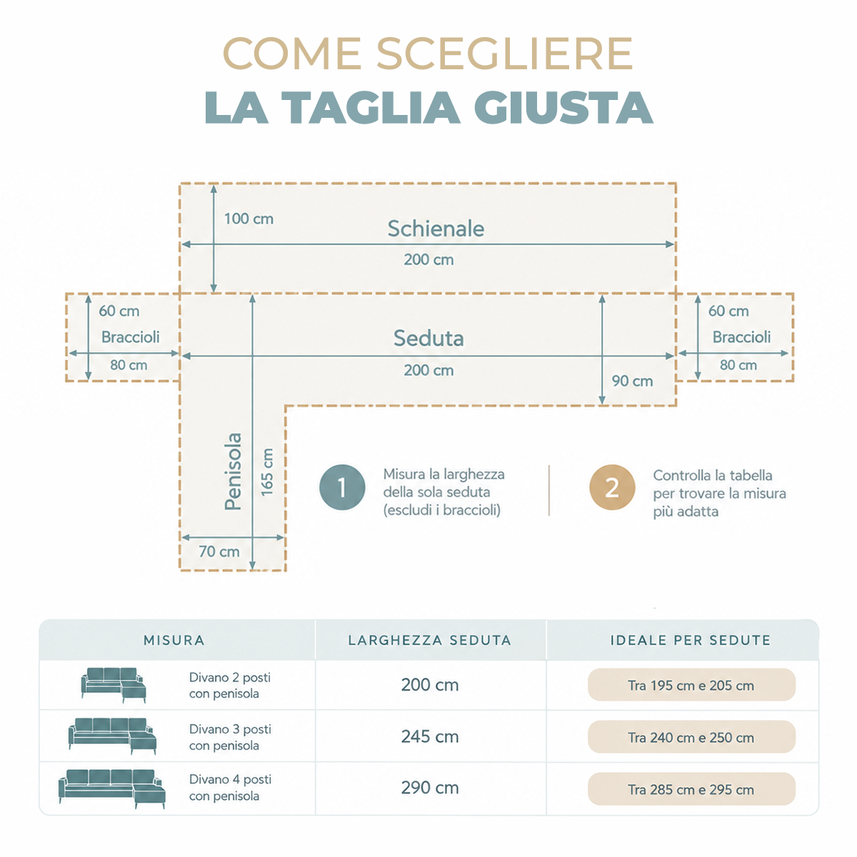 Copridivano 2 Posti con Penisola Lavabile Antiscivolo Double Face e Pet-Friendly