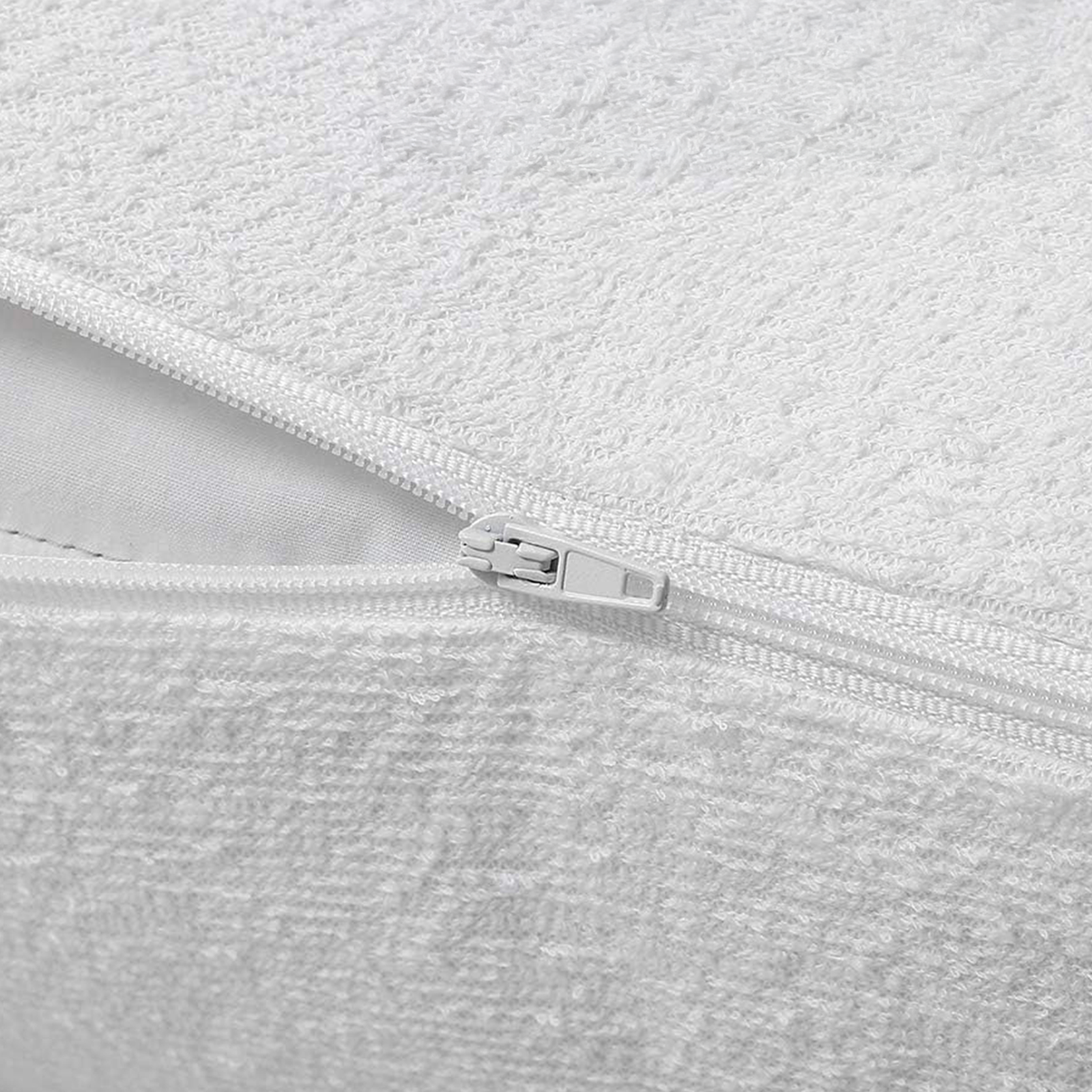 Set 2 Copriguanciali Impermeabili 50x80 cm – Copricuscini con Zip, Traspiranti e Anallergici – Bianco