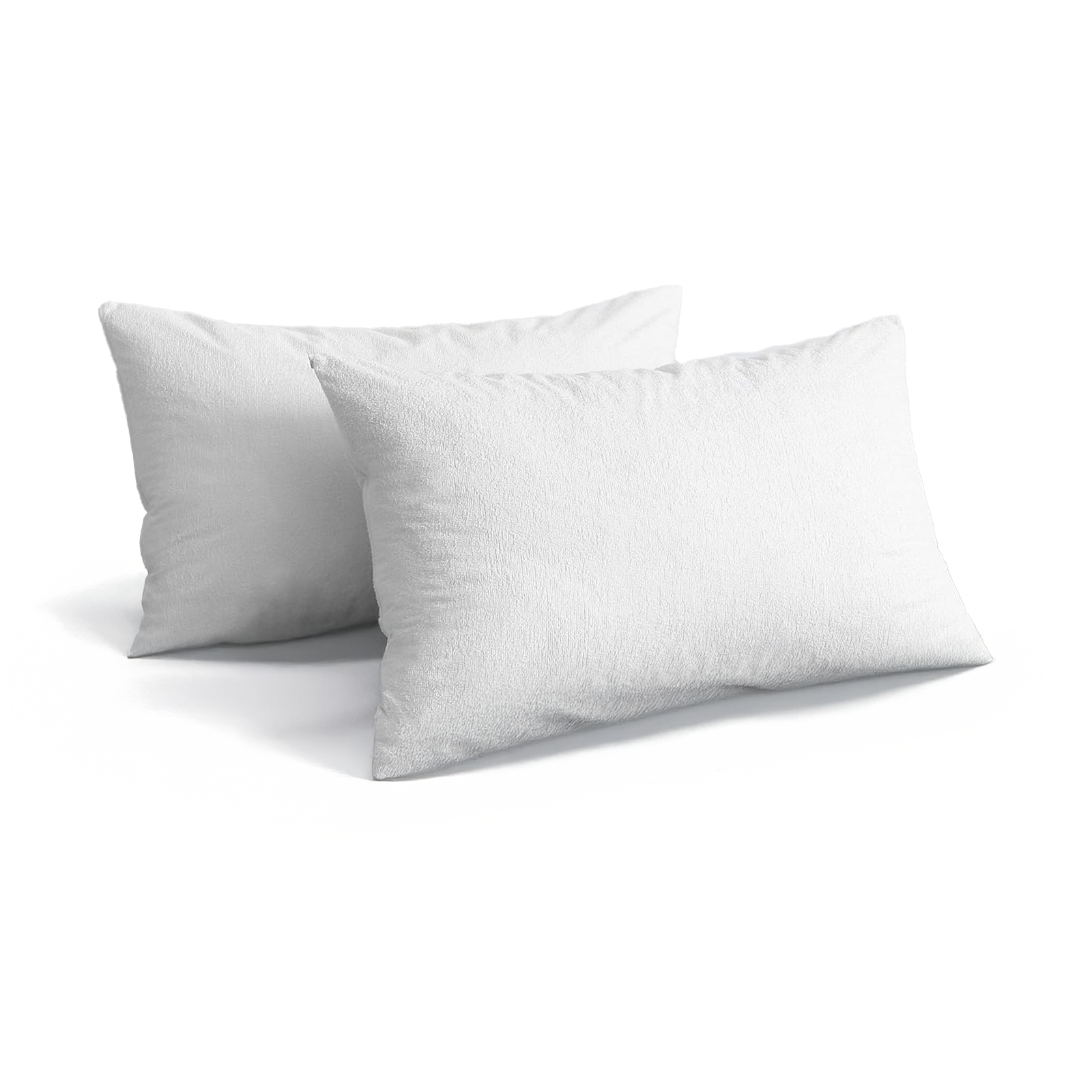 Set 2 Copriguanciali Impermeabili 50x80 cm – Copricuscini con Zip, Traspiranti e Anallergici – Bianco