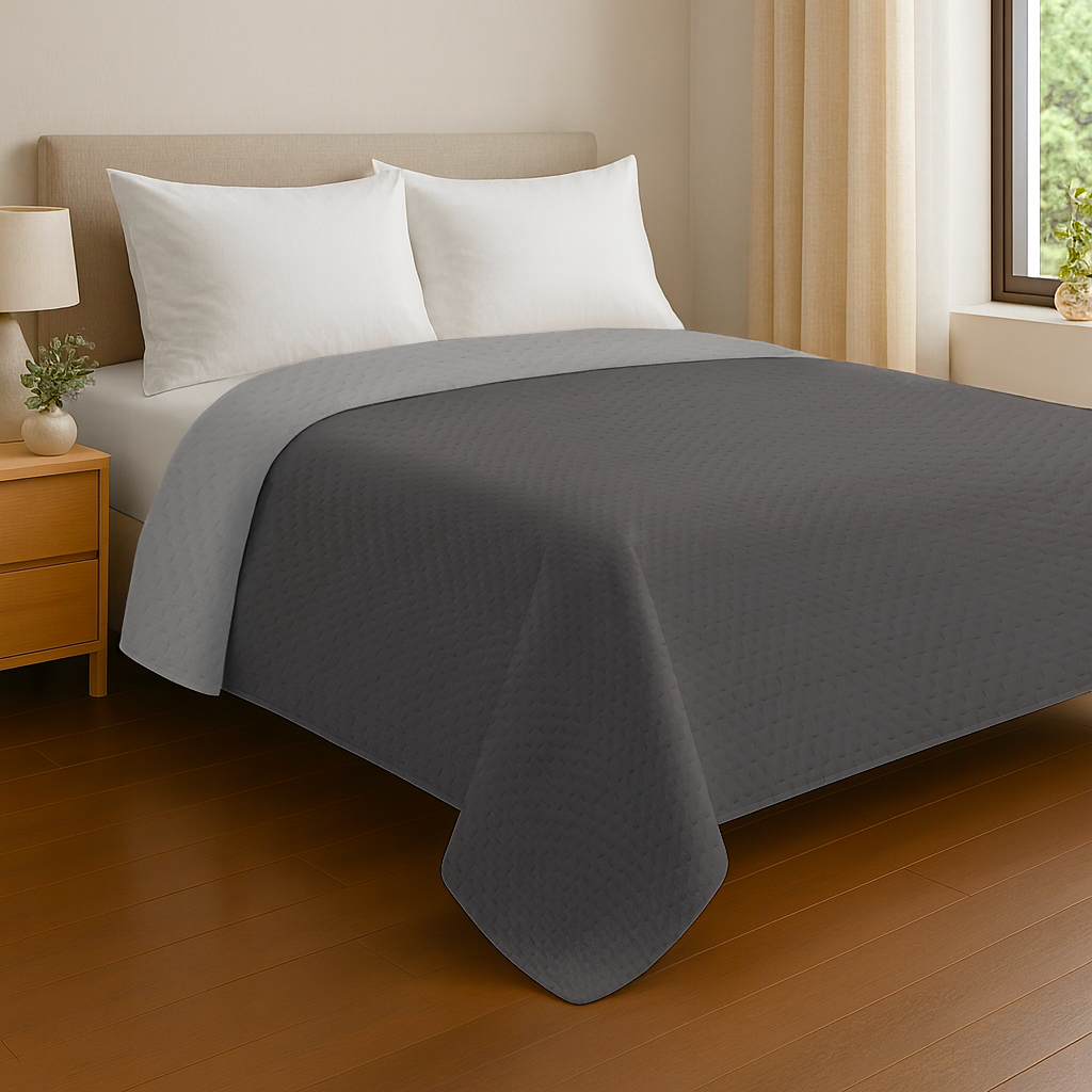 Trapuntino Copriletto Bicolor Double Face My Lady 150x270 In Microfibra Morbida Trapuntatura Termosaldata Made in Italy per Letto Singolo