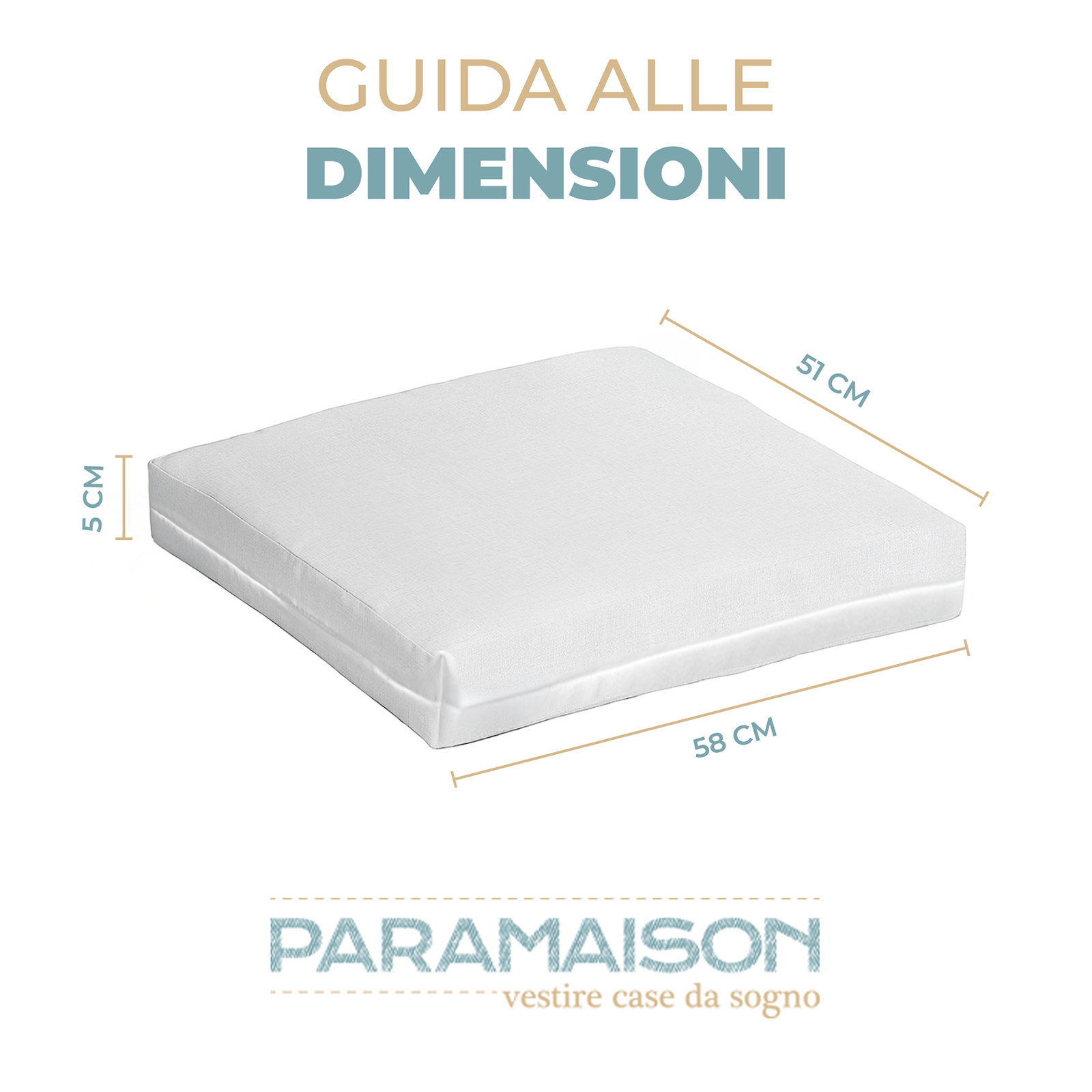 Coppia di Cuscini Outdoor per Sedute Salottino in Rattan 58×51 cm – Rivestimento Rimovibile, Imbottitura Comfort 5 cm, Produzione Italiana