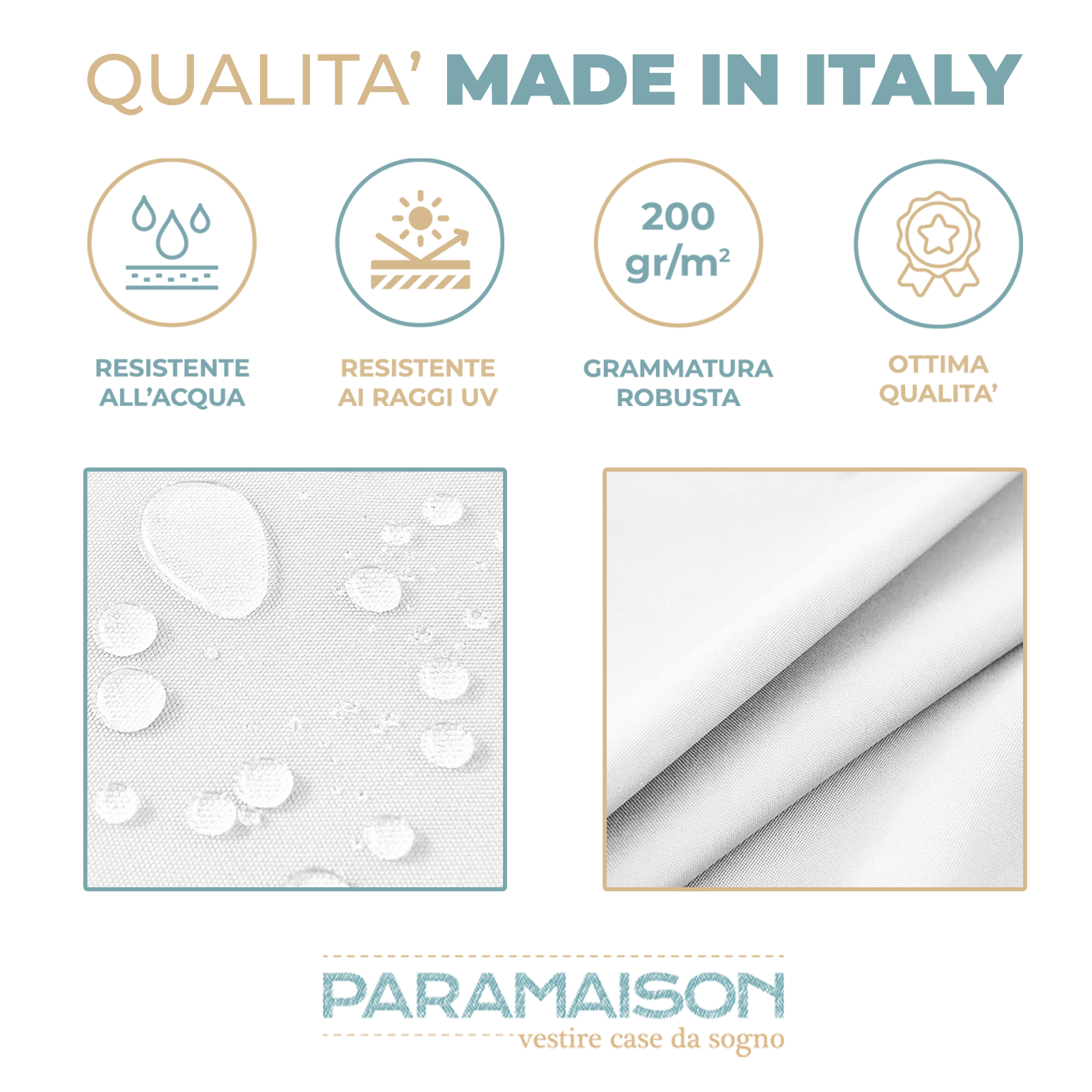 Coppia di Cuscini Outdoor per Sedute Salottino in Rattan 58×51 cm – Rivestimento Rimovibile, Imbottitura Comfort 5 cm, Produzione Italiana