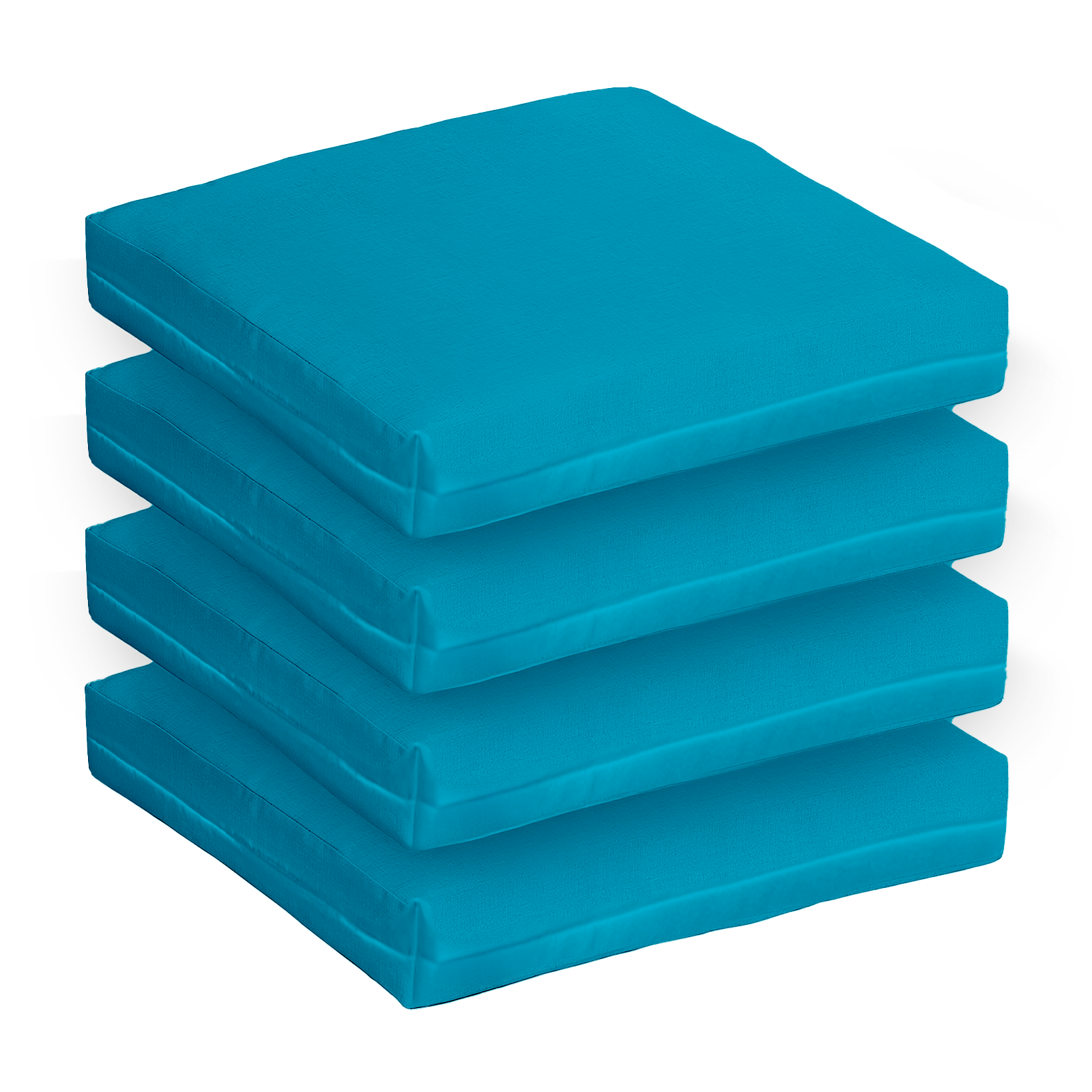 Set 4 Cuscini da Esterno per Salottino in Rattan 58×51 cm – Sfoderabili, Tessuto in Poliestere, Spessore 5 cm, Made in Italy