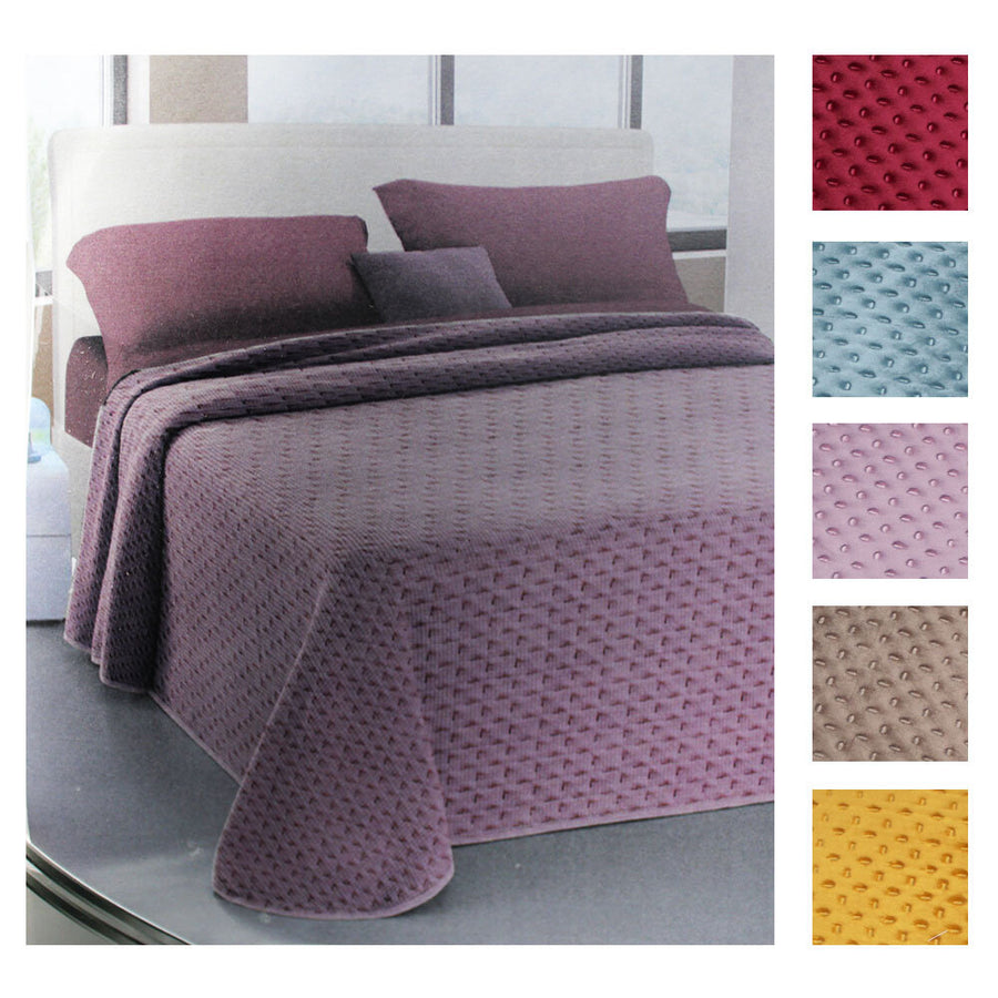 Copriletto Velour in velluto Velvet trapuntato per letto matrimoniale