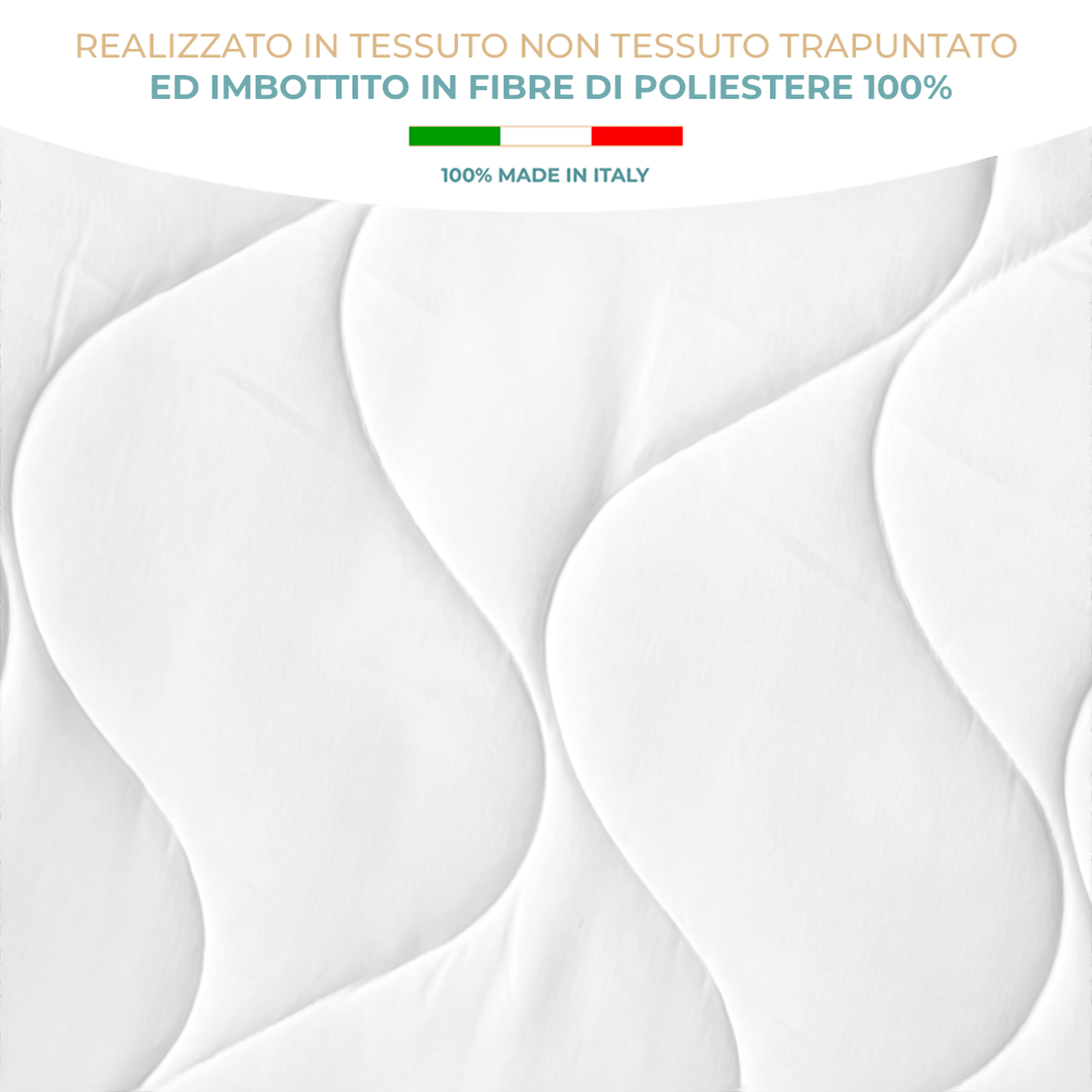 Coprirete Matrimoniale 160x190 cm con Angoli Elasticizzati Copridoghe Imbottito Trapuntato con Fascia Perimetrale Lavabile, Traspirante e Antipolvere