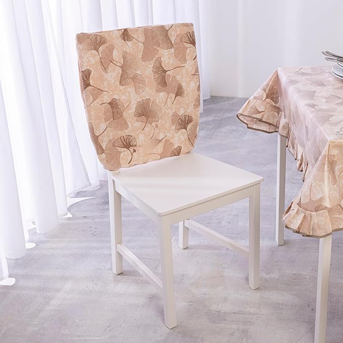 Set 2 Copri Schienali Sedia Imbottiti Sfoderabili con Elastico e Fiocco 45x40/47 cm Sinfonia