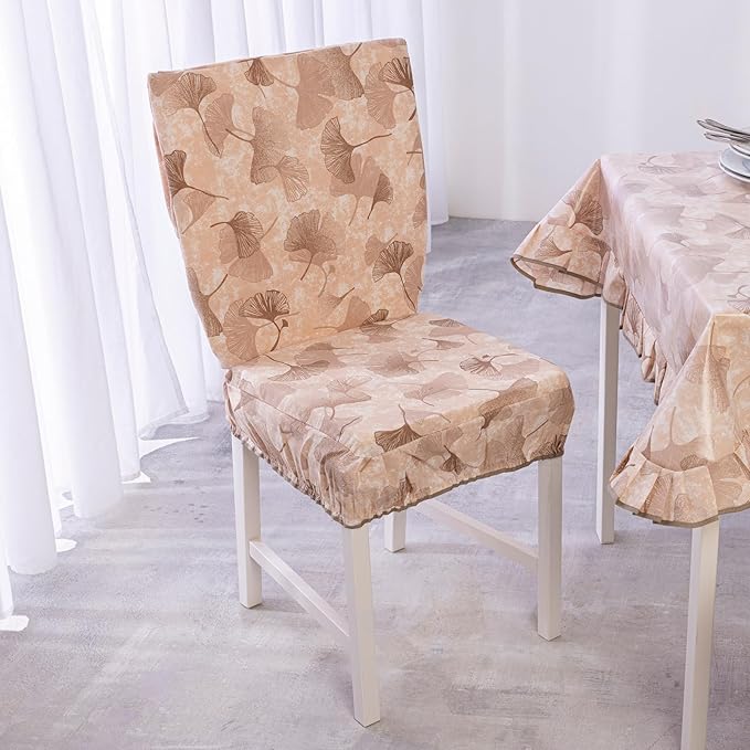 Set 2 Copri Schienali Sedia Imbottiti Sfoderabili con Elastico e Fiocco 45x40/47 cm Sinfonia