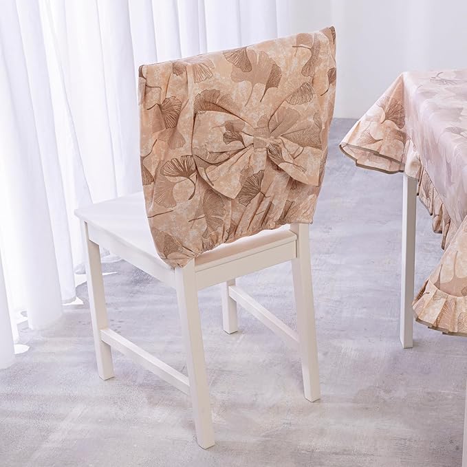 Set 2 Copri Schienali Sedia Imbottiti Sfoderabili con Elastico e Fiocco 45x40/47 cm Sinfonia