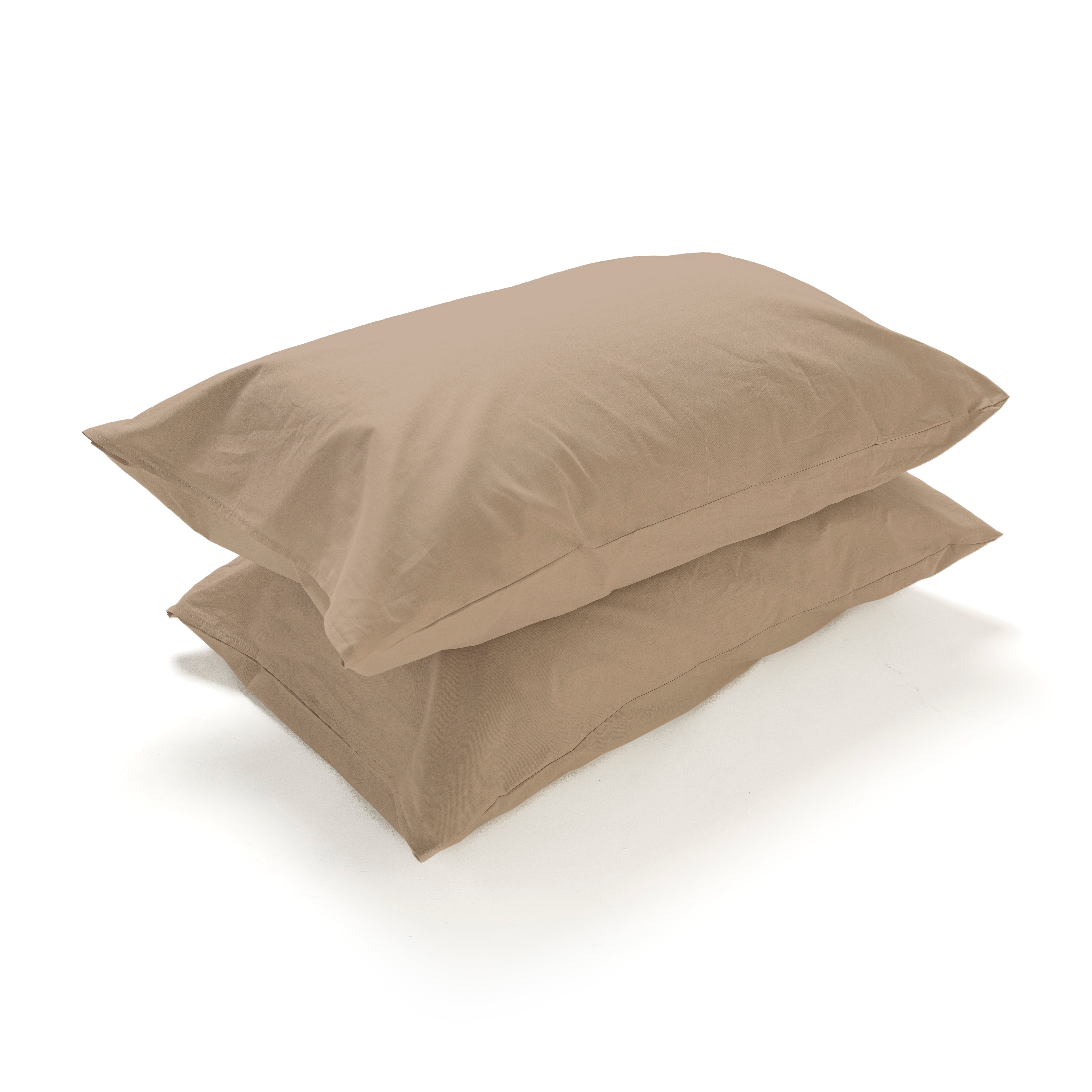 Coppia Federe Per Cuscino Guanciale 52x82 Cm – Puro Cotone, Colore Arancione F510, Con Cordoncino
