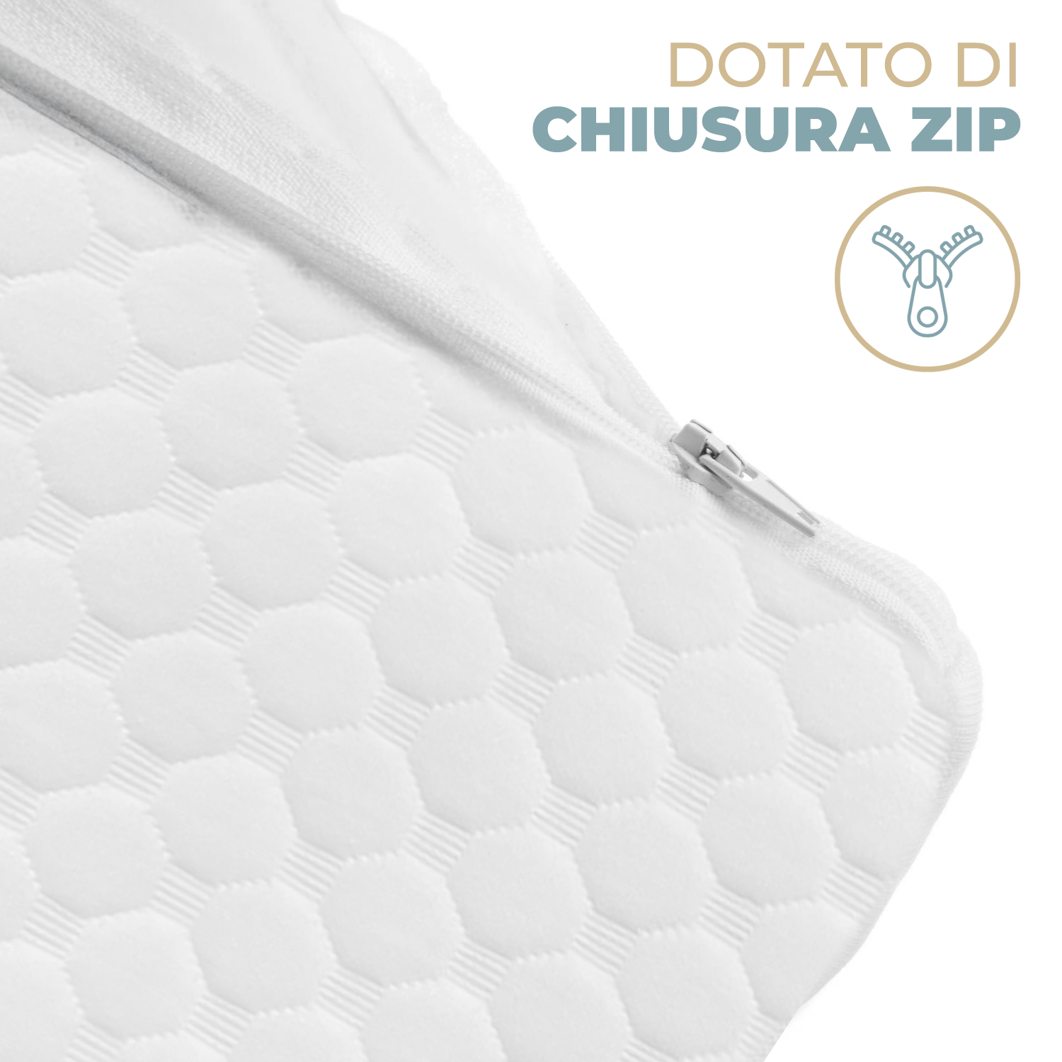 Guanciale Memory Foam Massaggiante 42x72 cm Ergonomico Traspirante e Anallergico