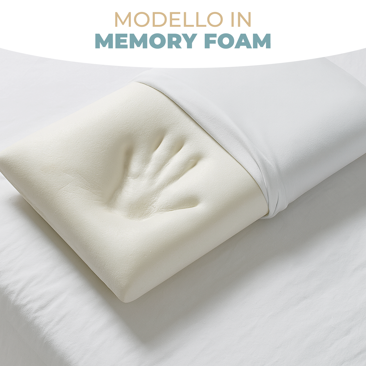 Guanciale Cuscino Letto Memory Foam Altezza 15 cm Forato Ergonomico, Morbido e Traspirante, Anallergico e Antiacaro con Federa Lavabile