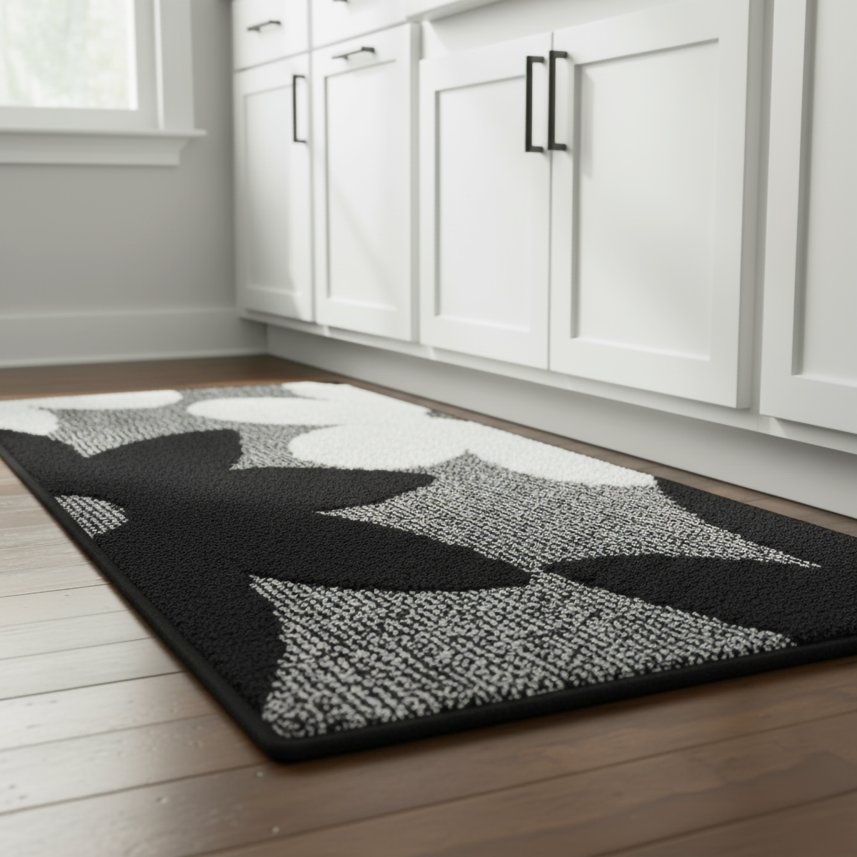 Tappeto passatoia da Cucina 3D con Fiore Tridimensionale – Morbido, Bordato, Moderno e Antiscivolo Varie misure