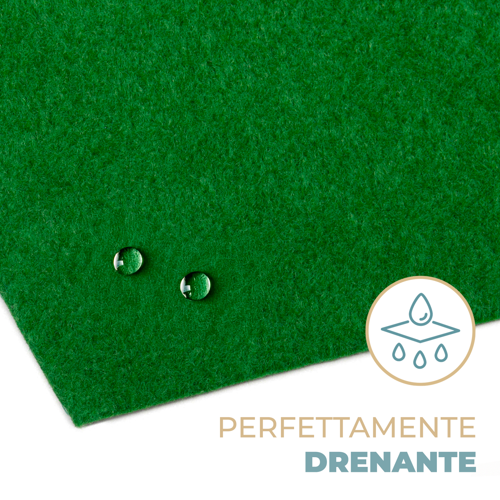 Prato Sintetico Drenante 7 mm in Rotolo Erba Sintetica per Giardino Balcone Piscina e Terrazzo Larghezza 100 cm