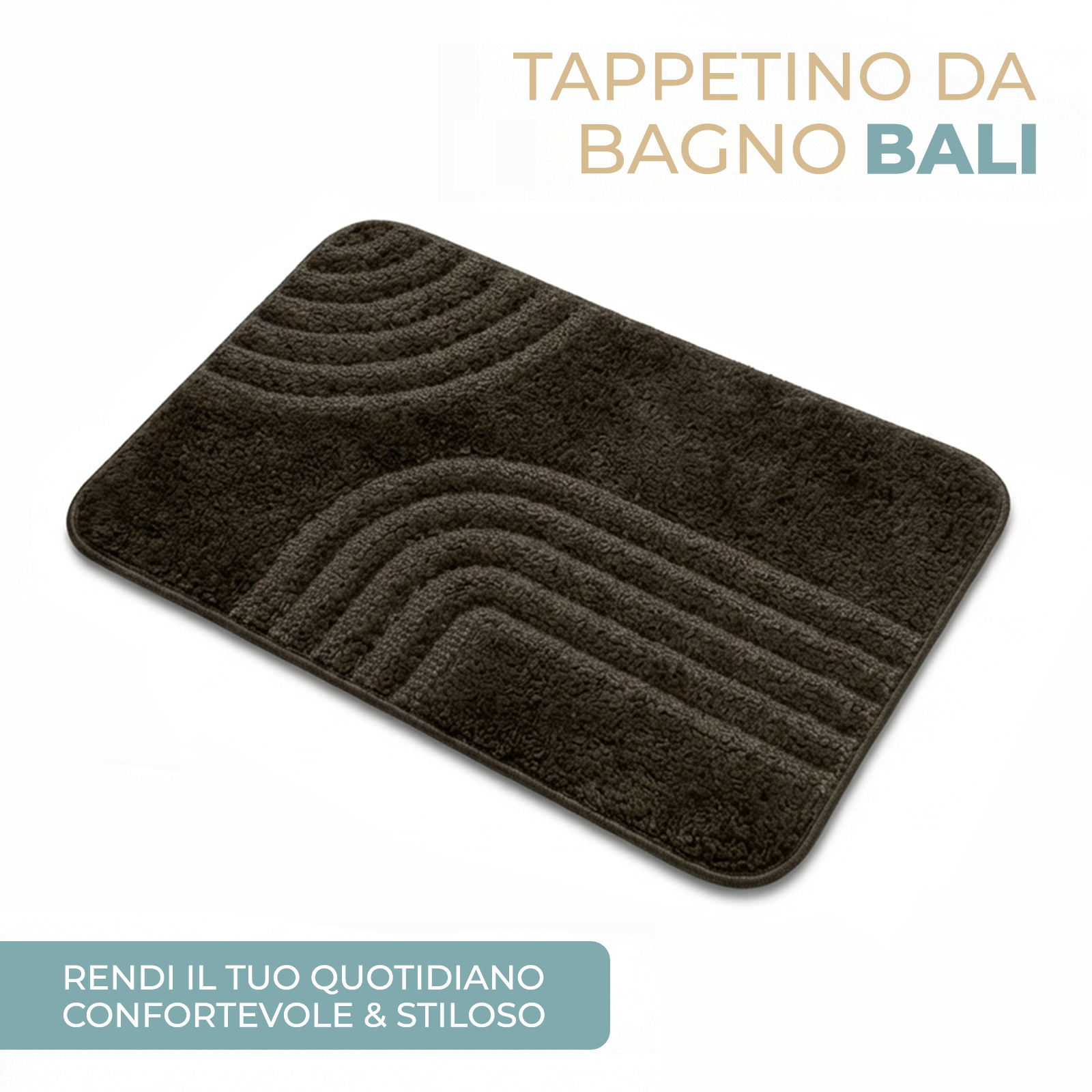 Tappeto Bagno Antiscivolo 50x80 cm Morbido in Polipropilene 100% Made in Italy Comfort e Sicurezza per il Tuo Bagno