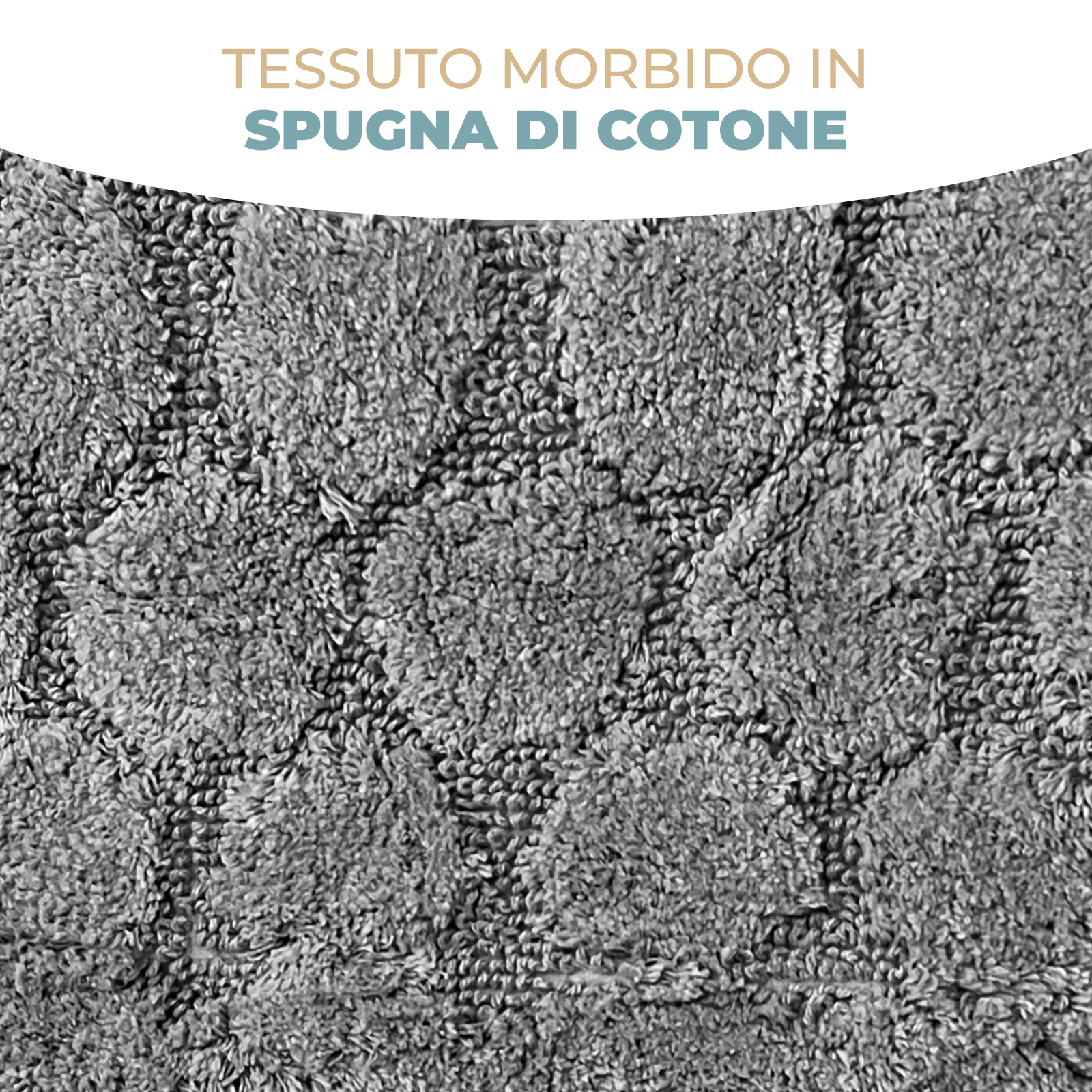 Tappeto Bagno 70x140 Soft Design Cerchi Morbido in Spugna di Cotone Assorbente