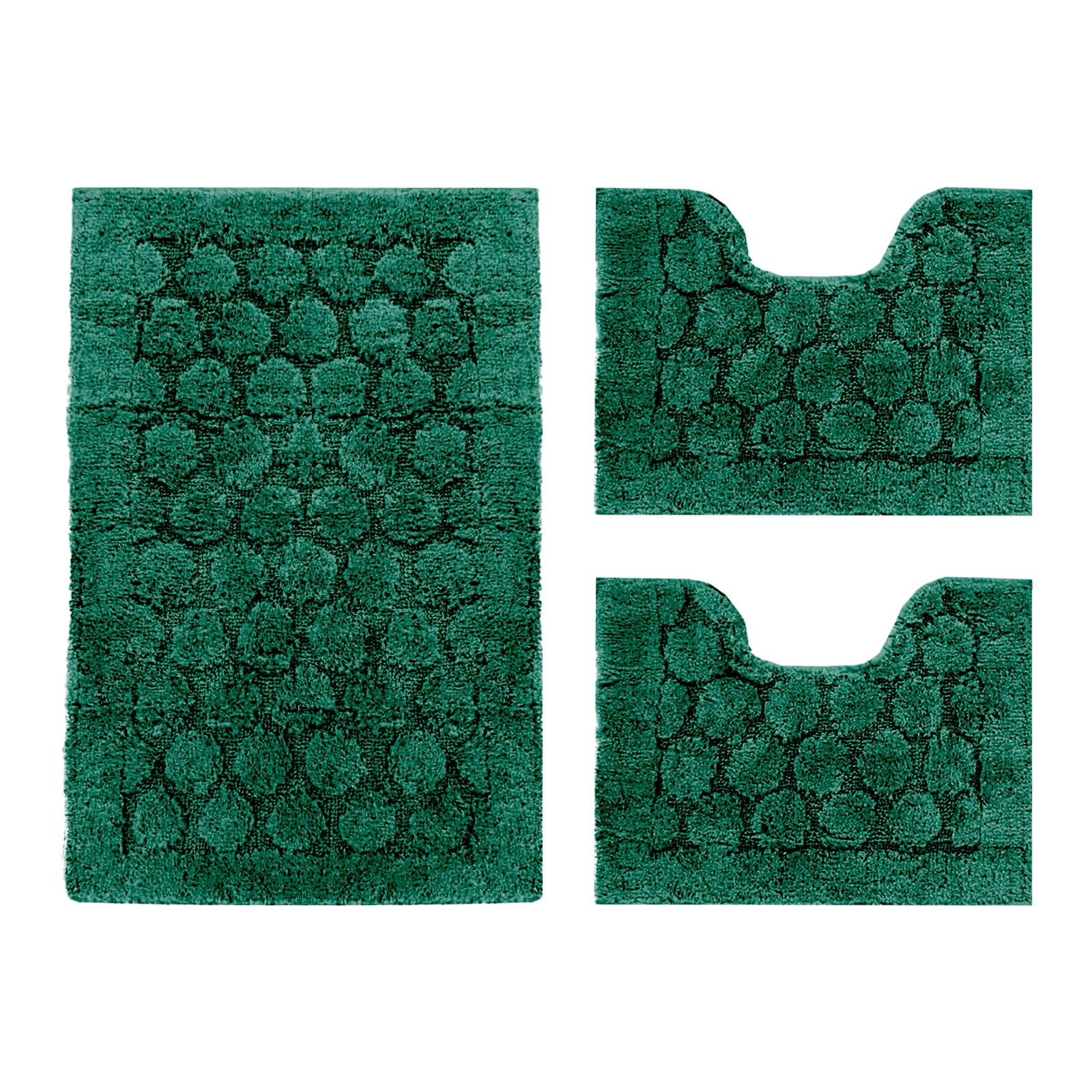 Tris Bagno 3 Pezzi Soft Design Cerchi Morbido in Cotone Assorbente vari colori