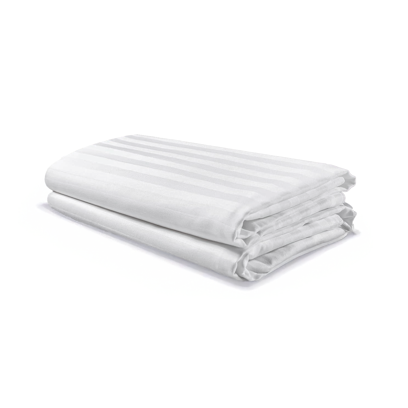 Copriguanciali 50x80 cm Set da 2 – Sottofedere Cotone Rigato con Zip, Traspiranti – Bianco