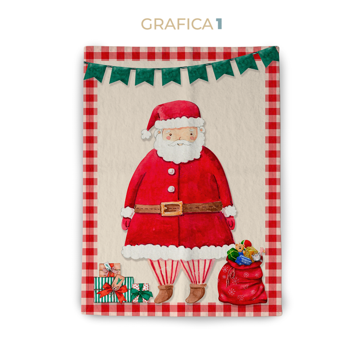 Set 5 Strofinacci Natalizi 50x80 cm in Cotone – Canovacci Assorbenti con Stampa Digitale | Idea Regalo Natale